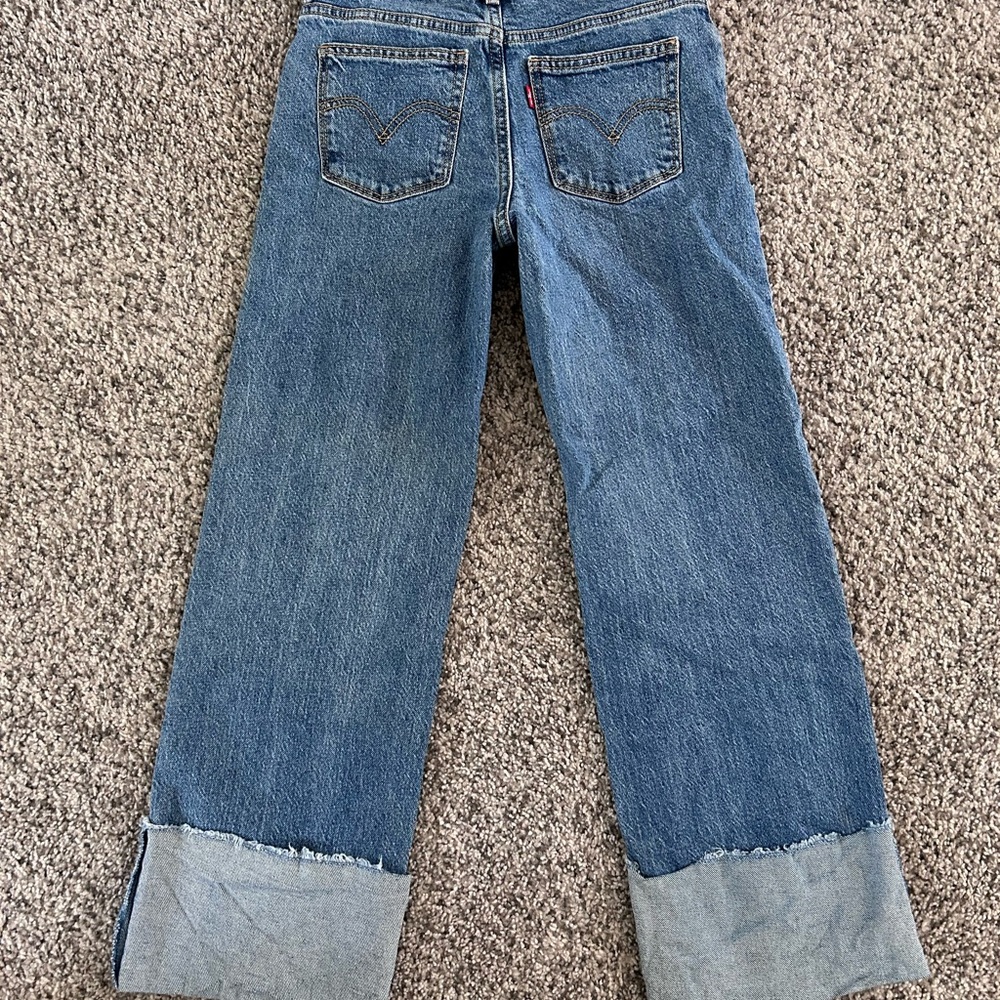 Levi's Kids Blue Jeans with Cuffed Hem - Picture 2 of 4